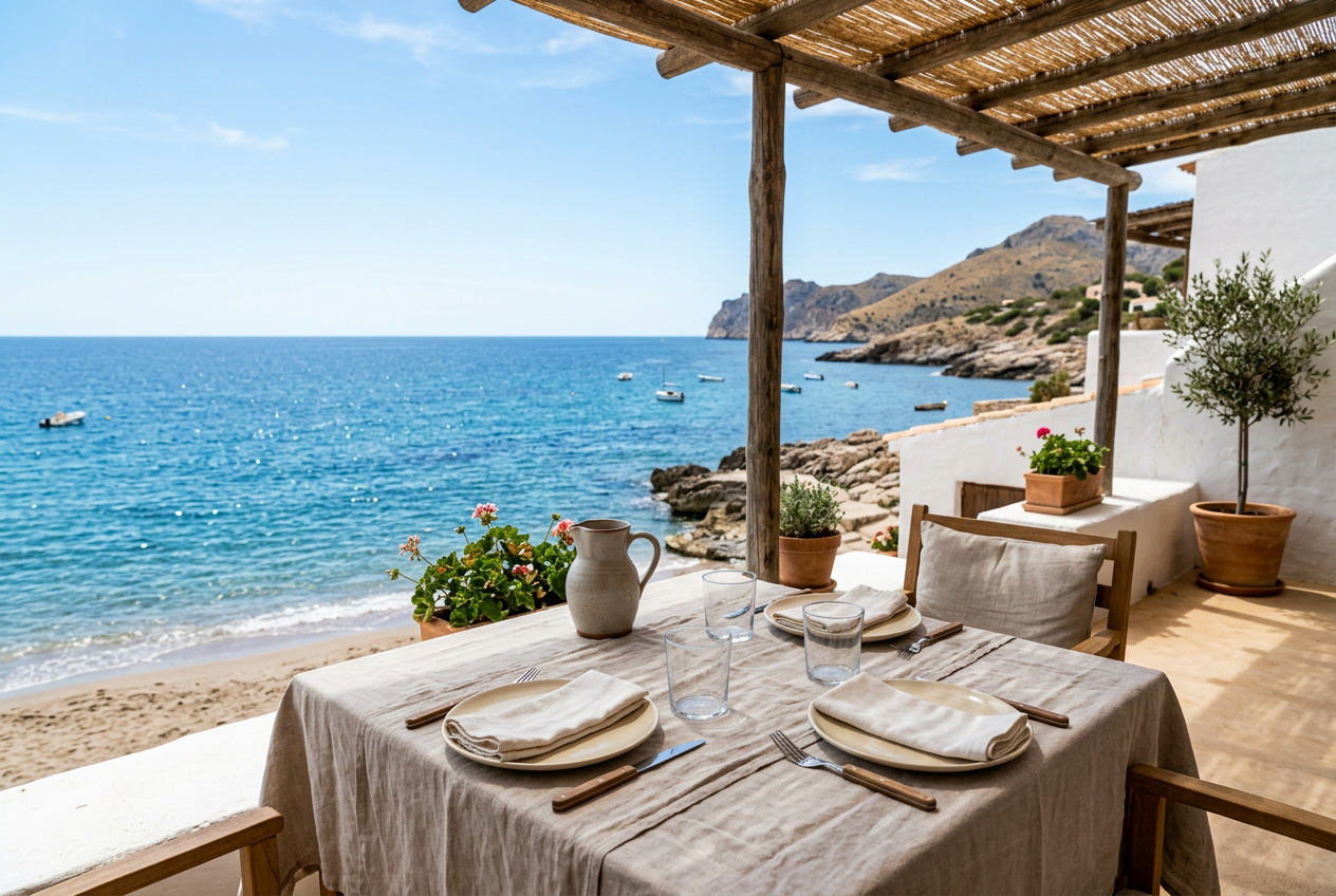 Terrassen-Tisch mit Meerblick